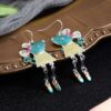 Cute Mouse Dangle Earrings: Cartoon Animal Tassel Drop Earrings for Women Kids