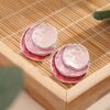 Pink Layered Shell Stud Earrings: Iridescent Pearl Women’s Daily Fashion Jewelry