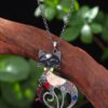 Colorful Black Cat Pendant Necklace: Enamel Fish Charm Women’s Fashion Jewelry